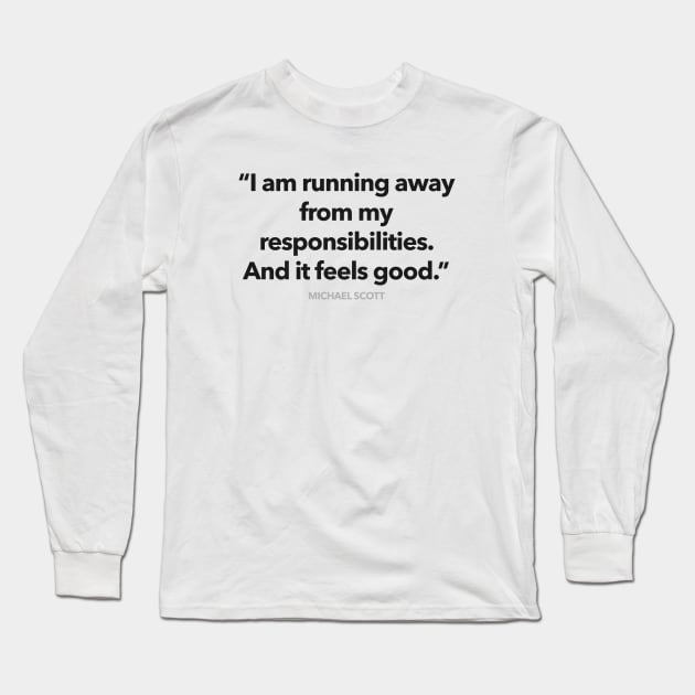 Im Running Away From My Problems Long Sleeve T-Shirt by Migs